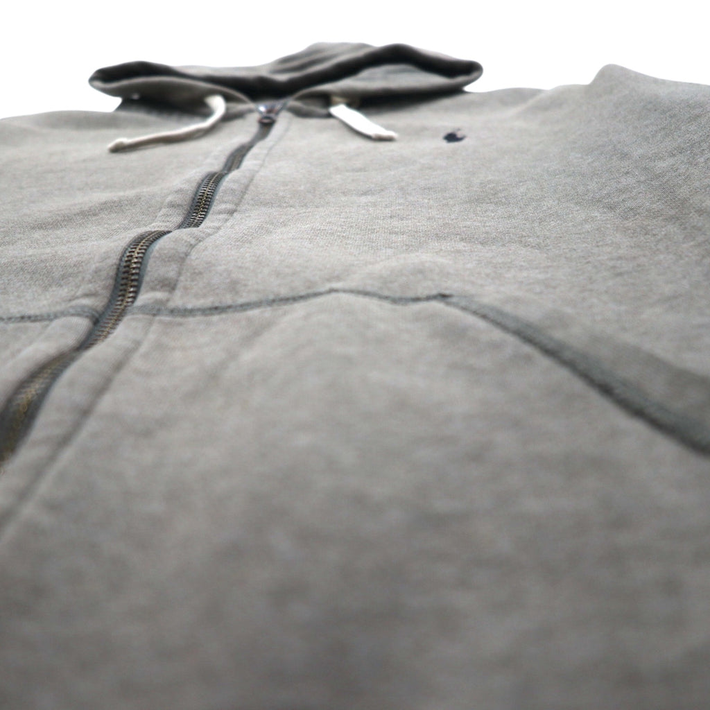 POLO RALPH LAUREN Reverse Weave Full-Zip Hoodie, XL, Gray and Khaki, Small Pony Embroidery