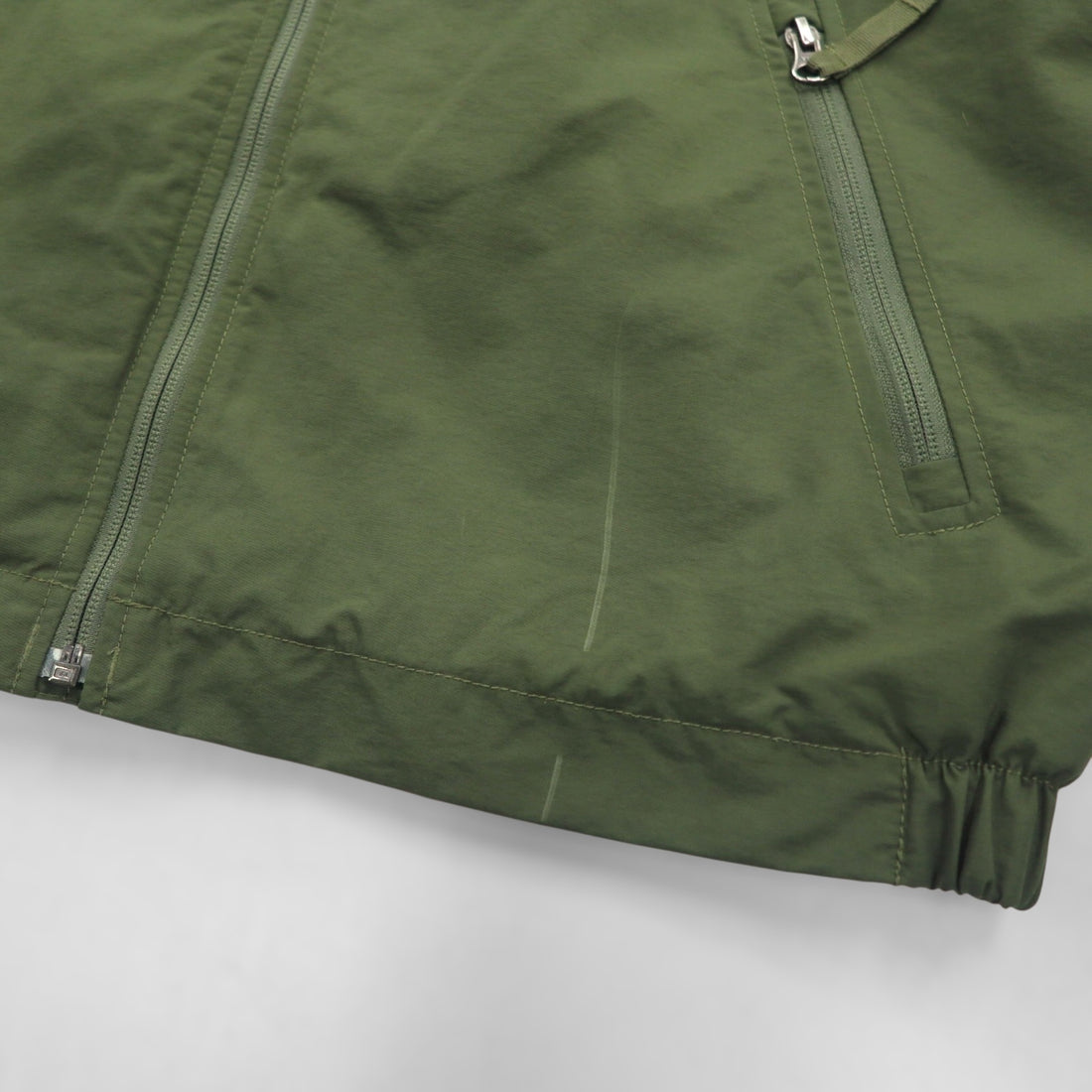 Eddie Bauer フリースライニング 中綿 ナイロンジャケット ブルゾン M カーキ Thermore