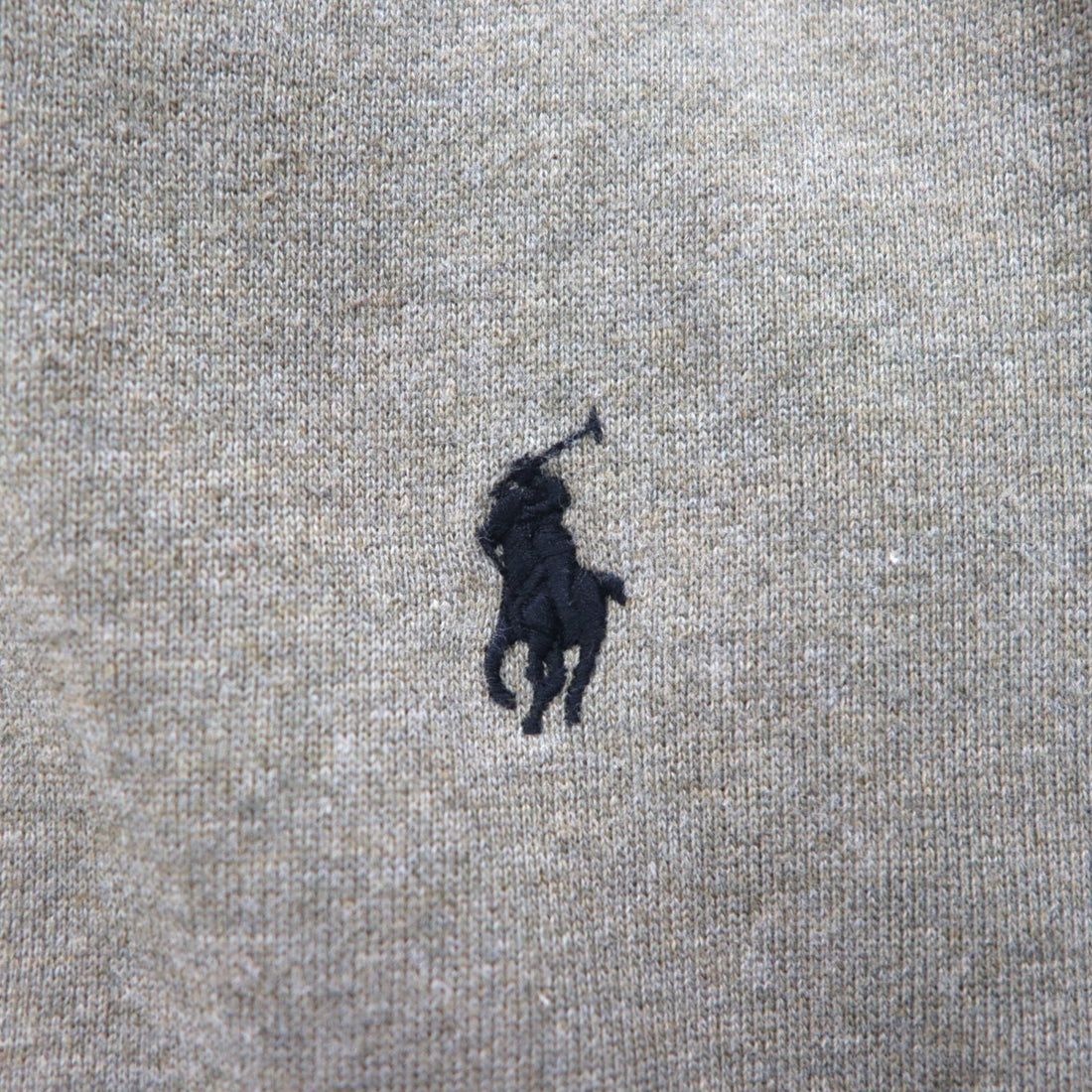 POLO RALPH LAUREN Reverse Weave Full-Zip Hoodie, XL, Gray and Khaki, Small Pony Embroidery