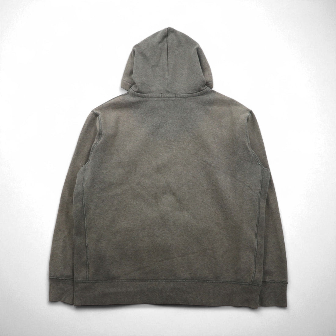 POLO RALPH LAUREN Reverse Weave Full-Zip Hoodie, XL, Gray and Khaki, Small Pony Embroidery