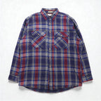 90s USA Vintage Flannel Shirt FIELDMASTER Heavy XL Check Chest Pocket Made in