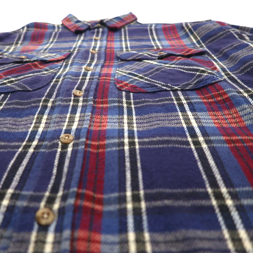 90s USA Vintage Flannel Shirt FIELDMASTER Heavy XL Check Chest Pocket Made in