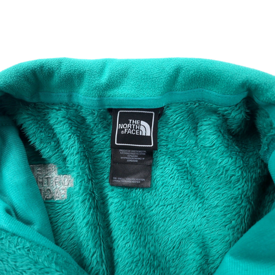 THE NORTH FACE Sherpa Fleece Jacket XS Green Polyester Logo Embroidery