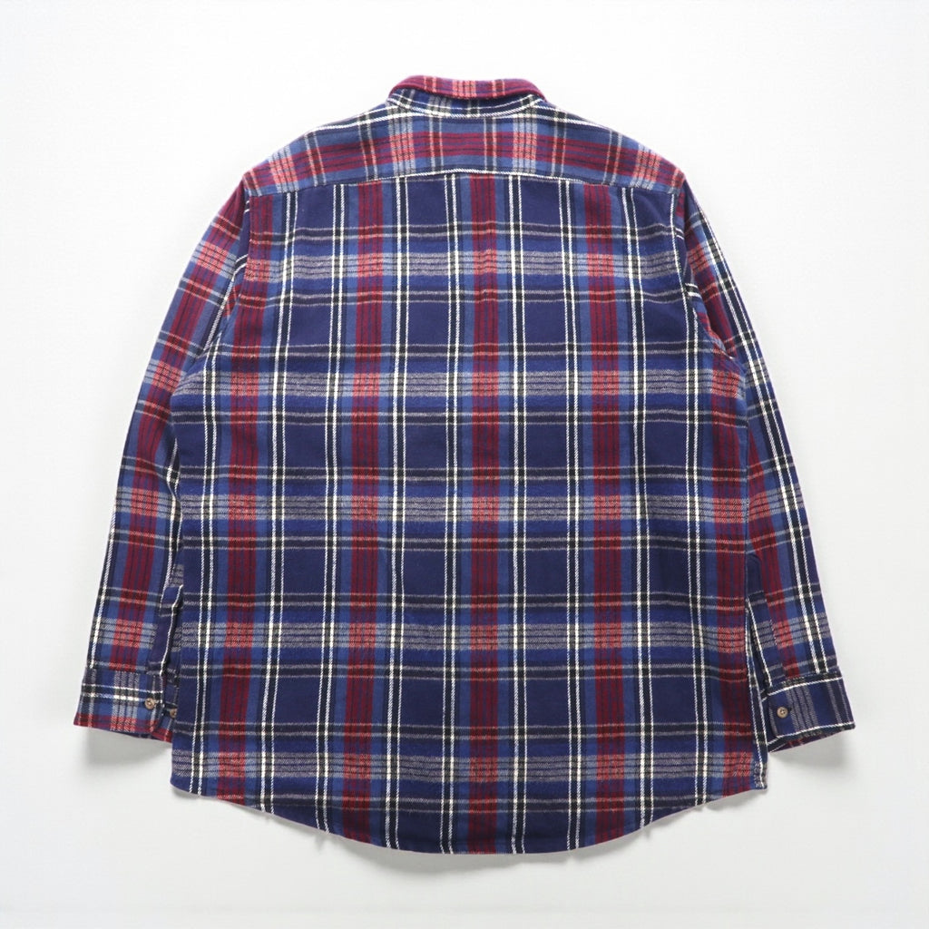 90s USA Vintage Flannel Shirt FIELDMASTER Heavy XL Check Chest Pocket Made in