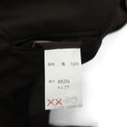 LANVIN ダブルブレスト ピークドラペル スーツ ブレザー セットアップ L ダークブラウン ウール メタルボタン ワイド