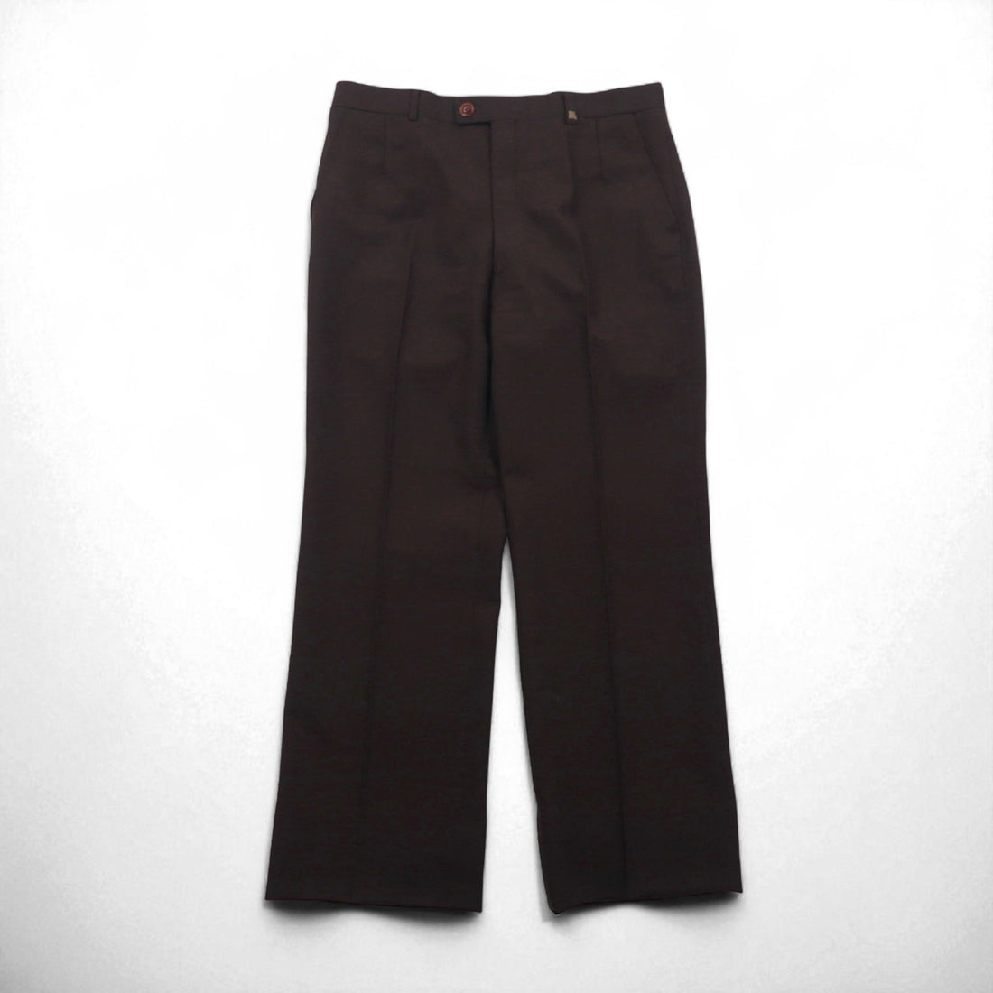 LANVIN ダブルブレスト ピークドラペル スーツ ブレザー セットアップ L ダークブラウン ウール メタルボタン ワイド