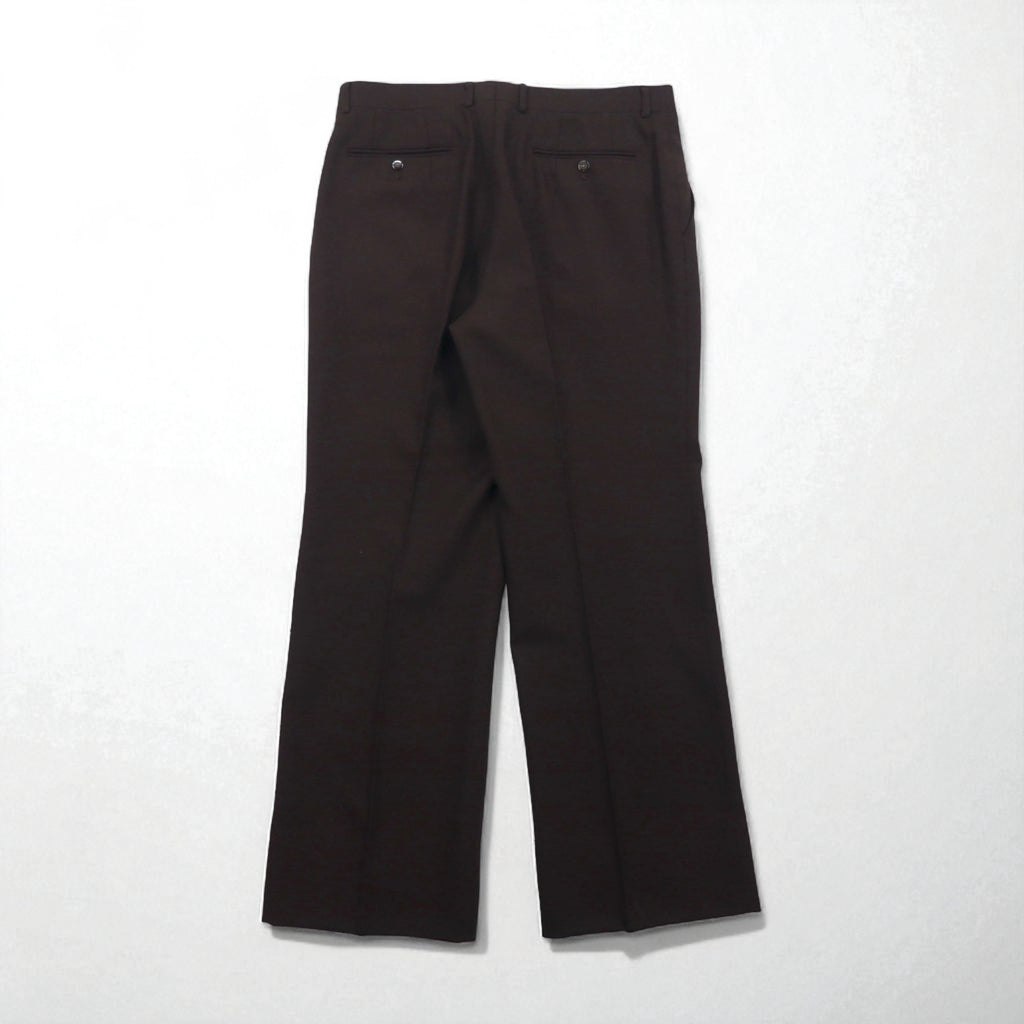 LANVIN ダブルブレスト ピークドラペル スーツ ブレザー セットアップ L ダークブラウン ウール メタルボタン ワイド