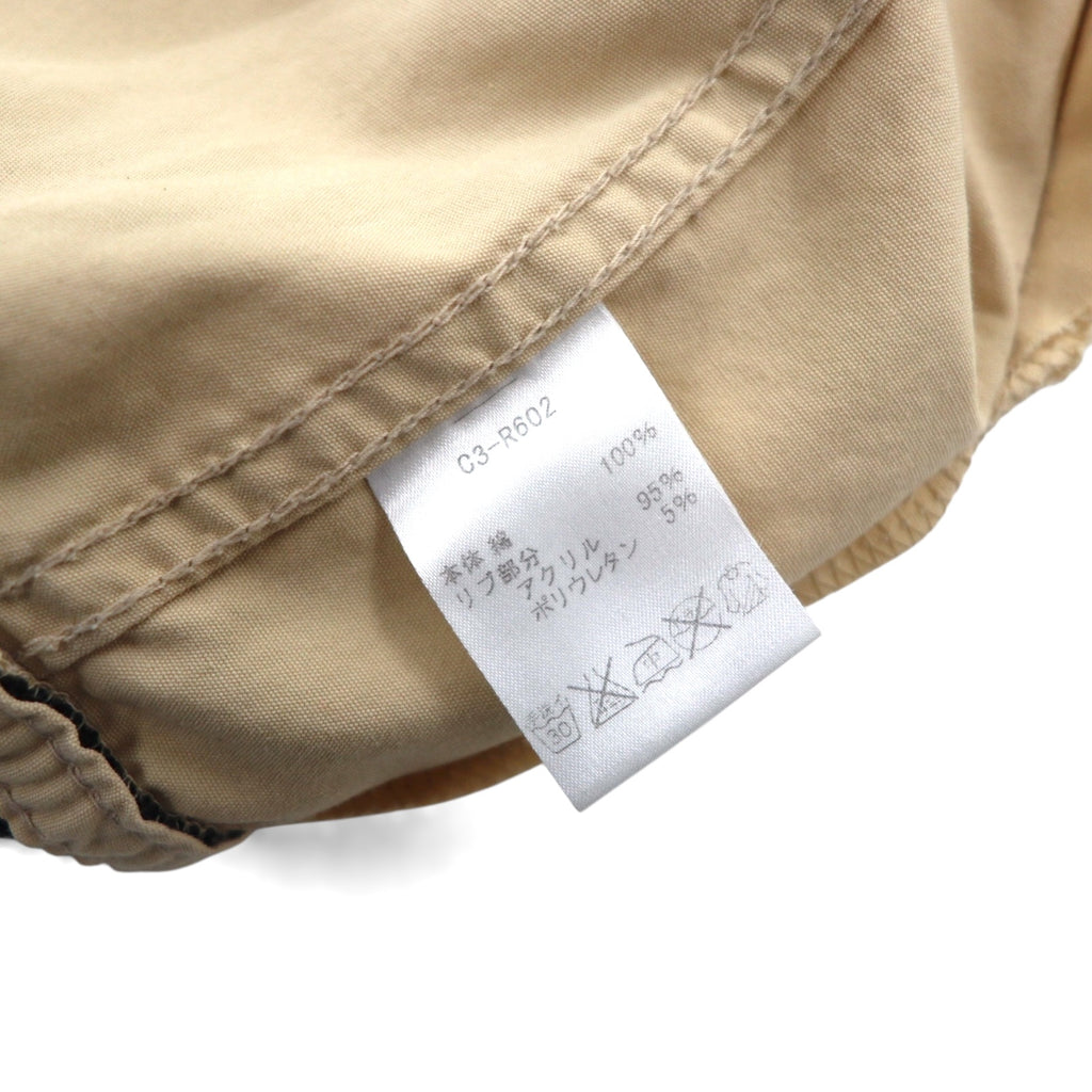 Champion Run Tag Reproduction Sports Jacket Blouson L Beige Ribbed Embroidery Patch