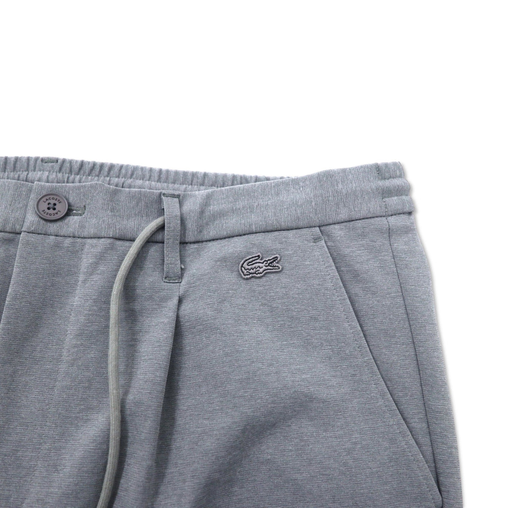 LACOSTE Stretch Straight Trousers Easy Pants Size 46 Grey Polyester RELAXED FIT HH073EL