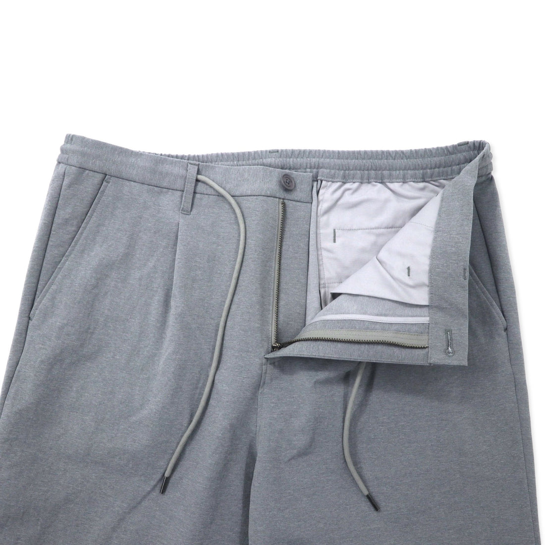 LACOSTE Stretch Straight Trousers Easy Pants Size 46 Grey Polyester RELAXED FIT HH073EL