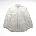 Ralph Lauren 90s Blaire Oxford Button-Down Shirt, White, 2XL, with Small Pony Embroidery