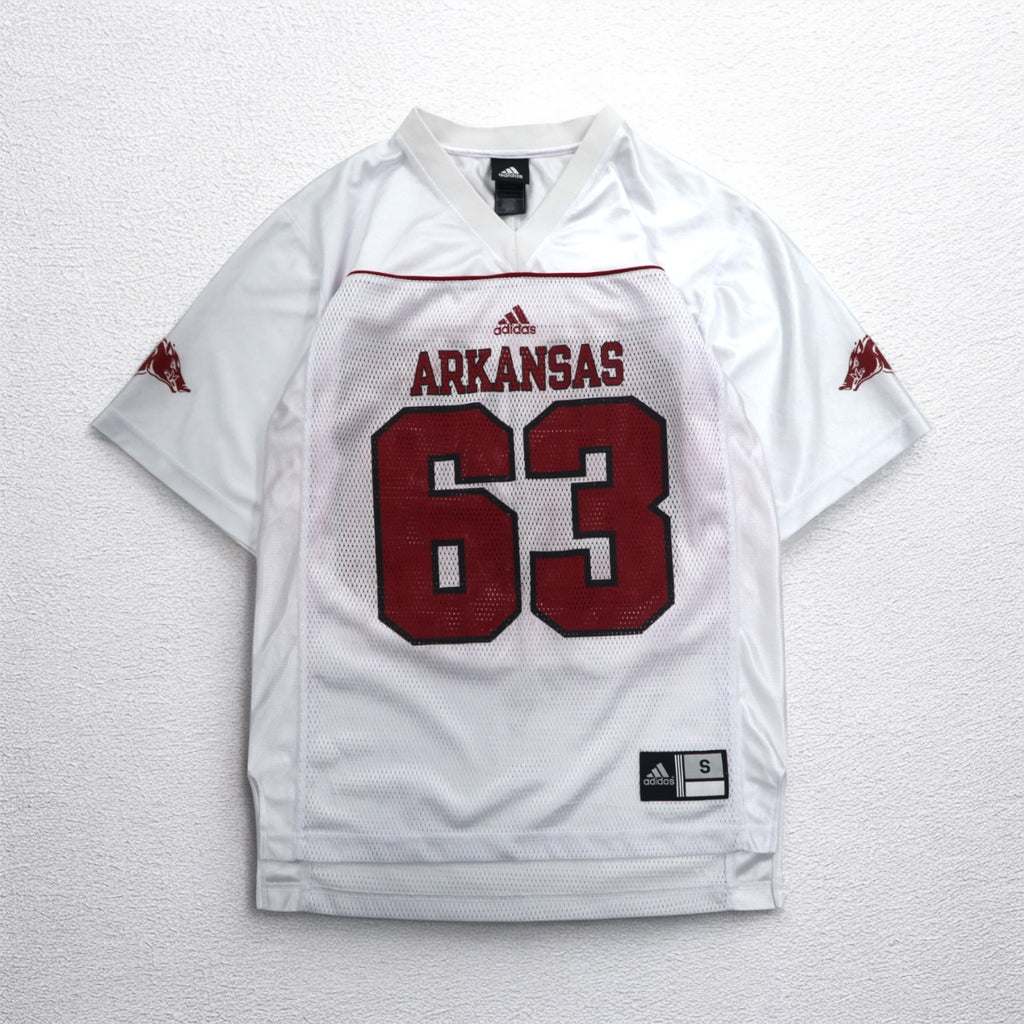 adidas Game Shirt L White Mesh NFL ARKANSAS Polyester Numbering
