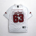 adidas Game Shirt L White Mesh NFL ARKANSAS Polyester Numbering