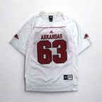 adidas Game Shirt L White Mesh NFL ARKANSAS Polyester Numbering