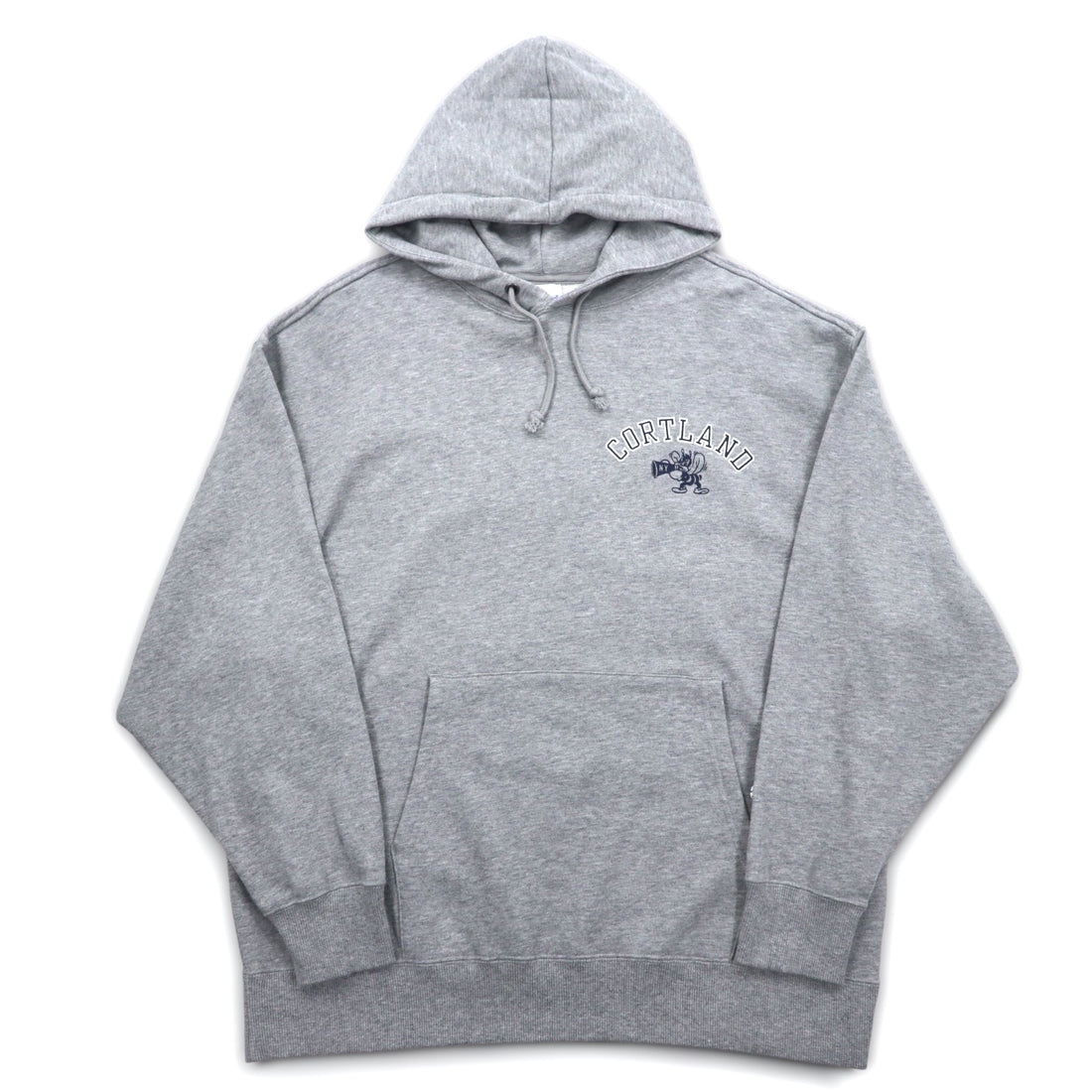 Champion プルオーバー パーカー XL グレー コットン バックプリント CORTLAND C8-U112