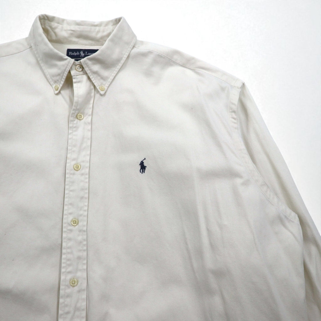 Ralph Lauren 90s Blaire Oxford Button-Down Shirt, White, 2XL, with Small Pony Embroidery