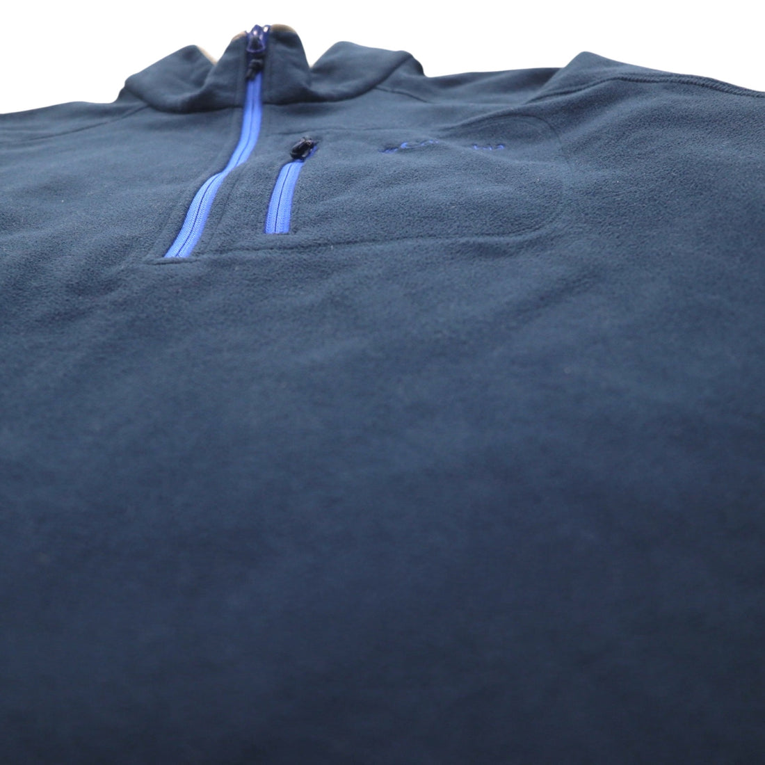 Columbia Half Zip Fleece Jacket 2XL Navy Chest Pocket WM6352