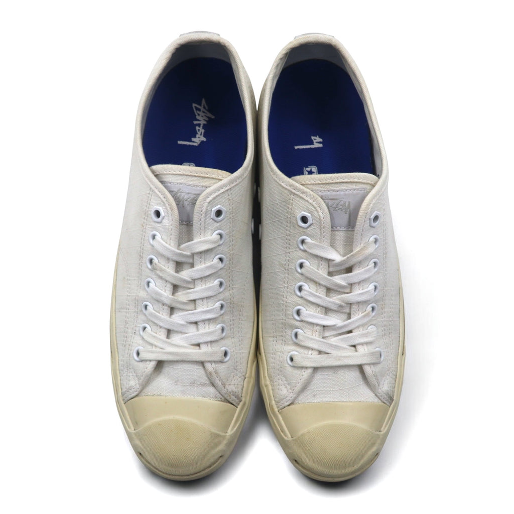 STUSSY × CONVERSE JACK PURCELL Sneakers 29cm White Canvas 1CK447