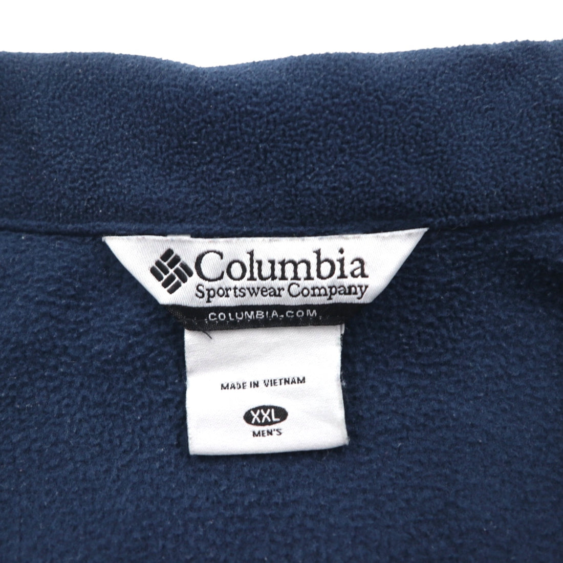 Columbia Half Zip Fleece Jacket 2XL Navy Chest Pocket WM6352