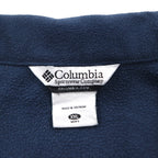 Columbia Half Zip Fleece Jacket 2XL Navy Chest Pocket WM6352