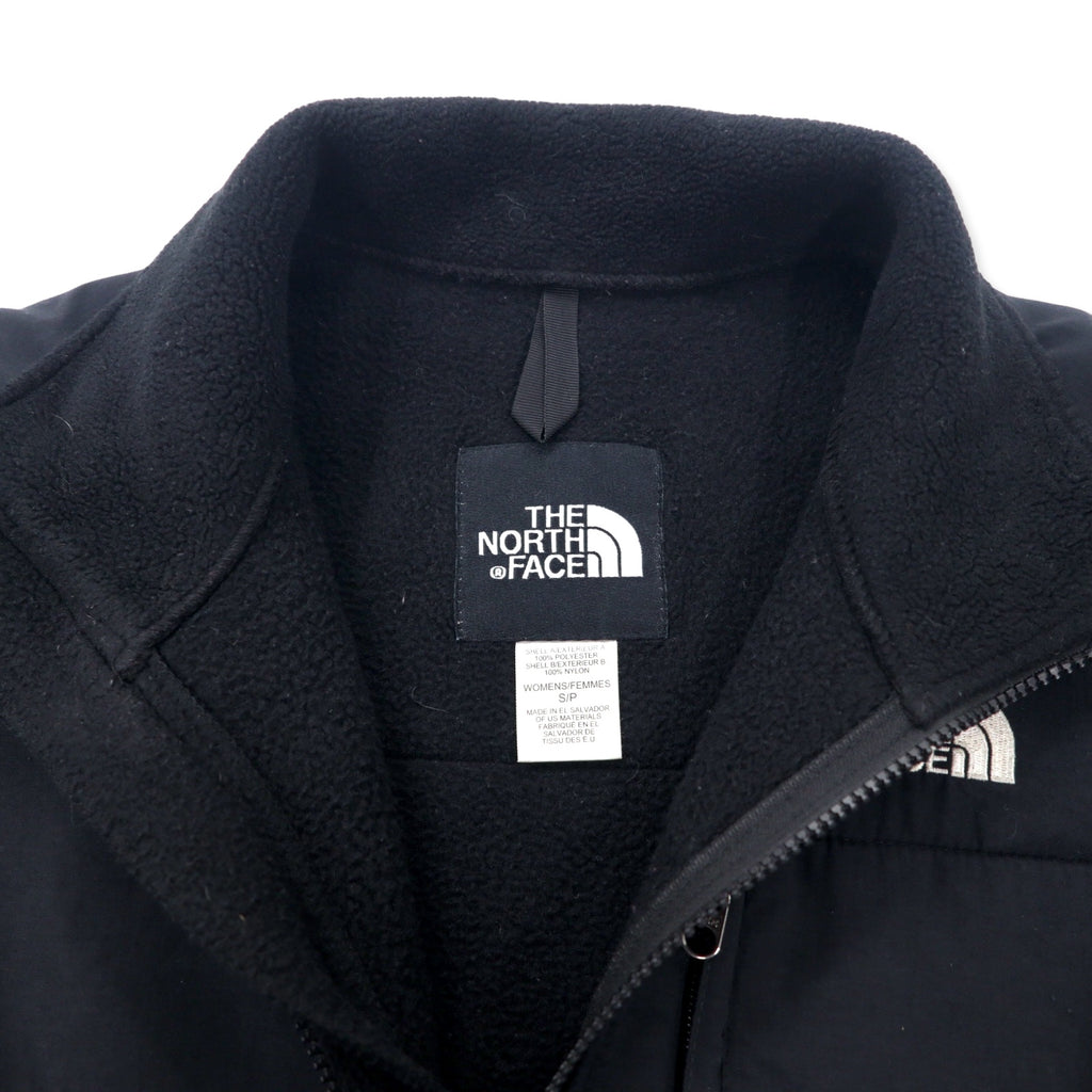 THE NORTH FACE Denali Jacket POLARTEC Fleece S Black Polyester Logo Embroidery