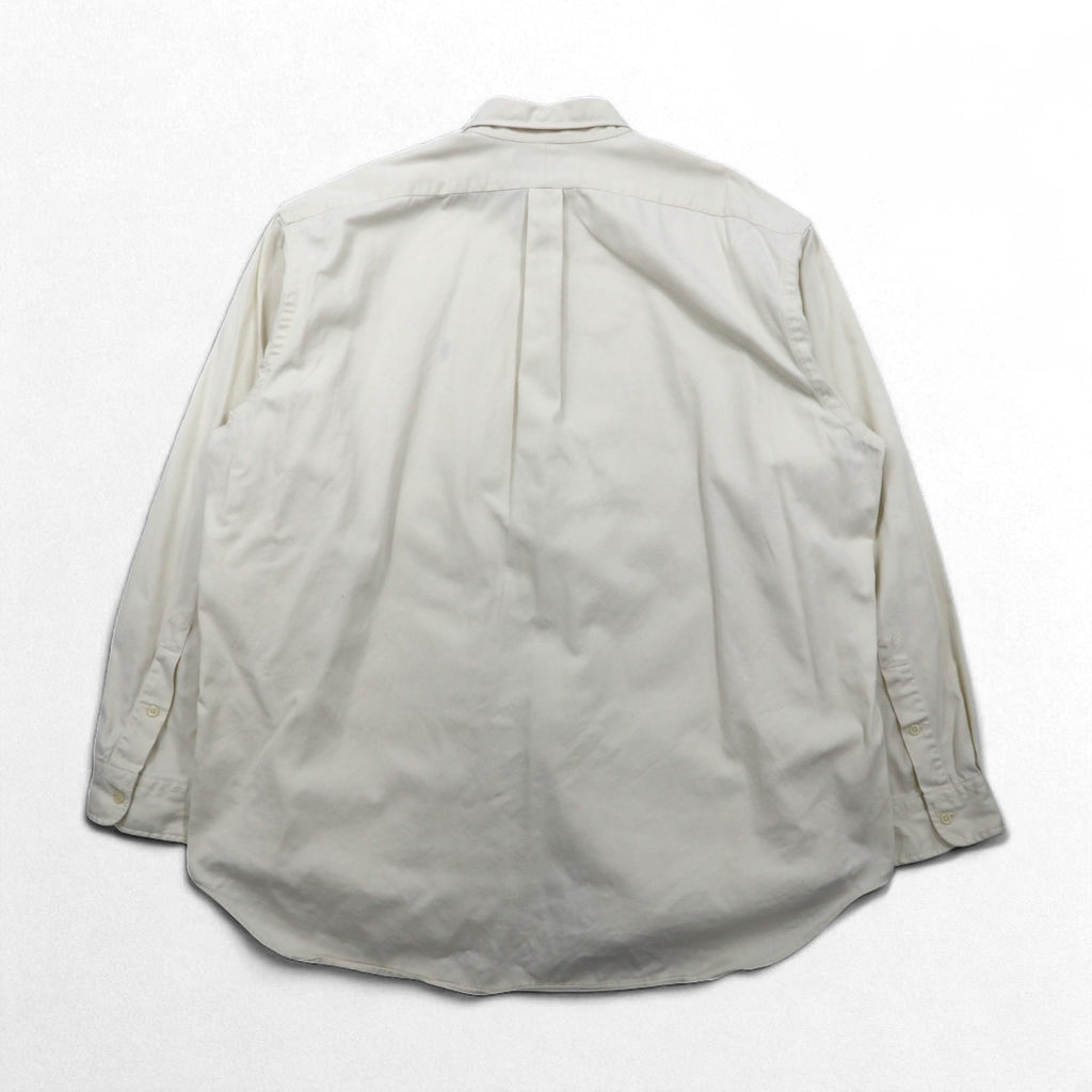 Ralph Lauren 90s Blaire Oxford Button-Down Shirt, White, 2XL, with Small Pony Embroidery