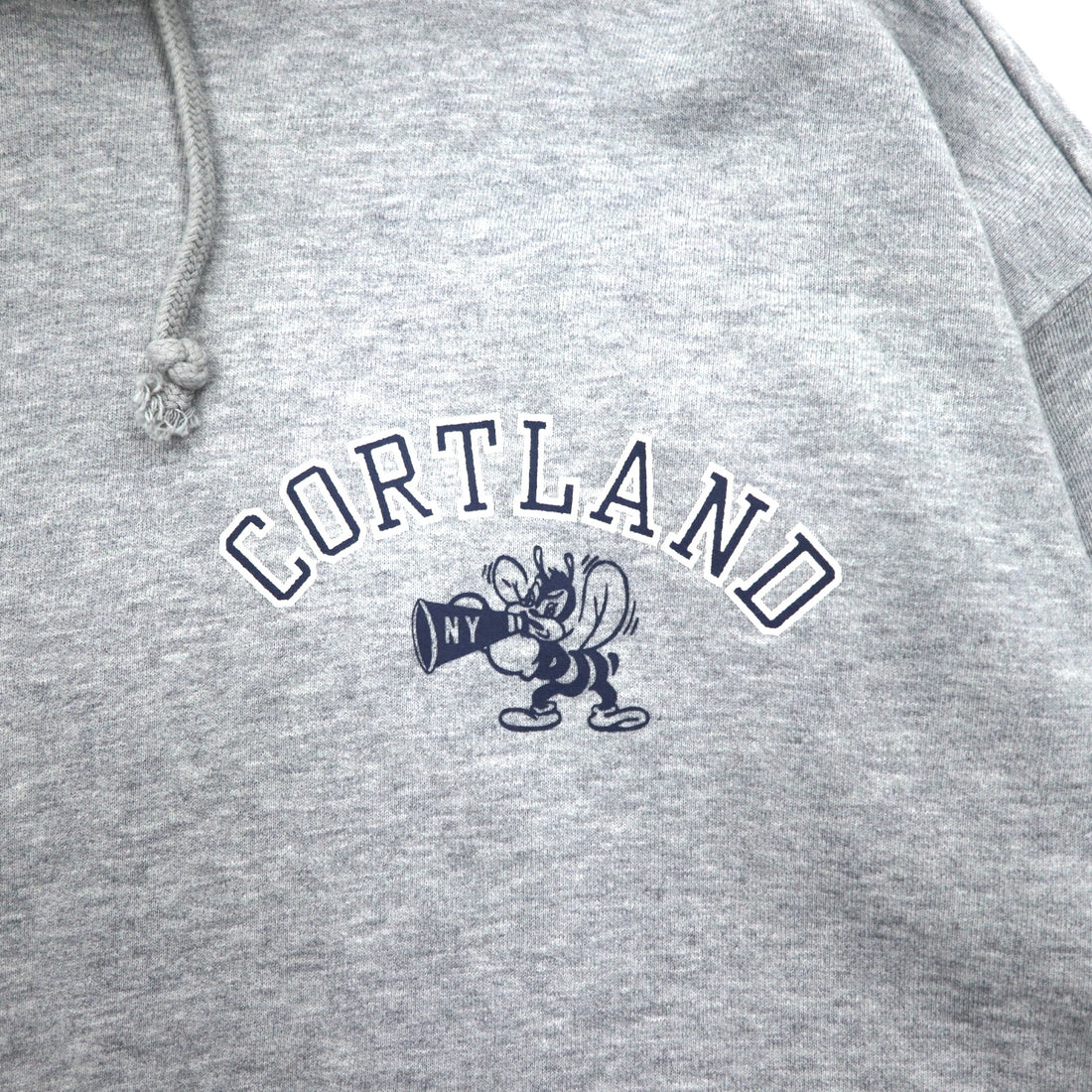 Champion プルオーバー パーカー XL グレー コットン バックプリント CORTLAND C8-U112