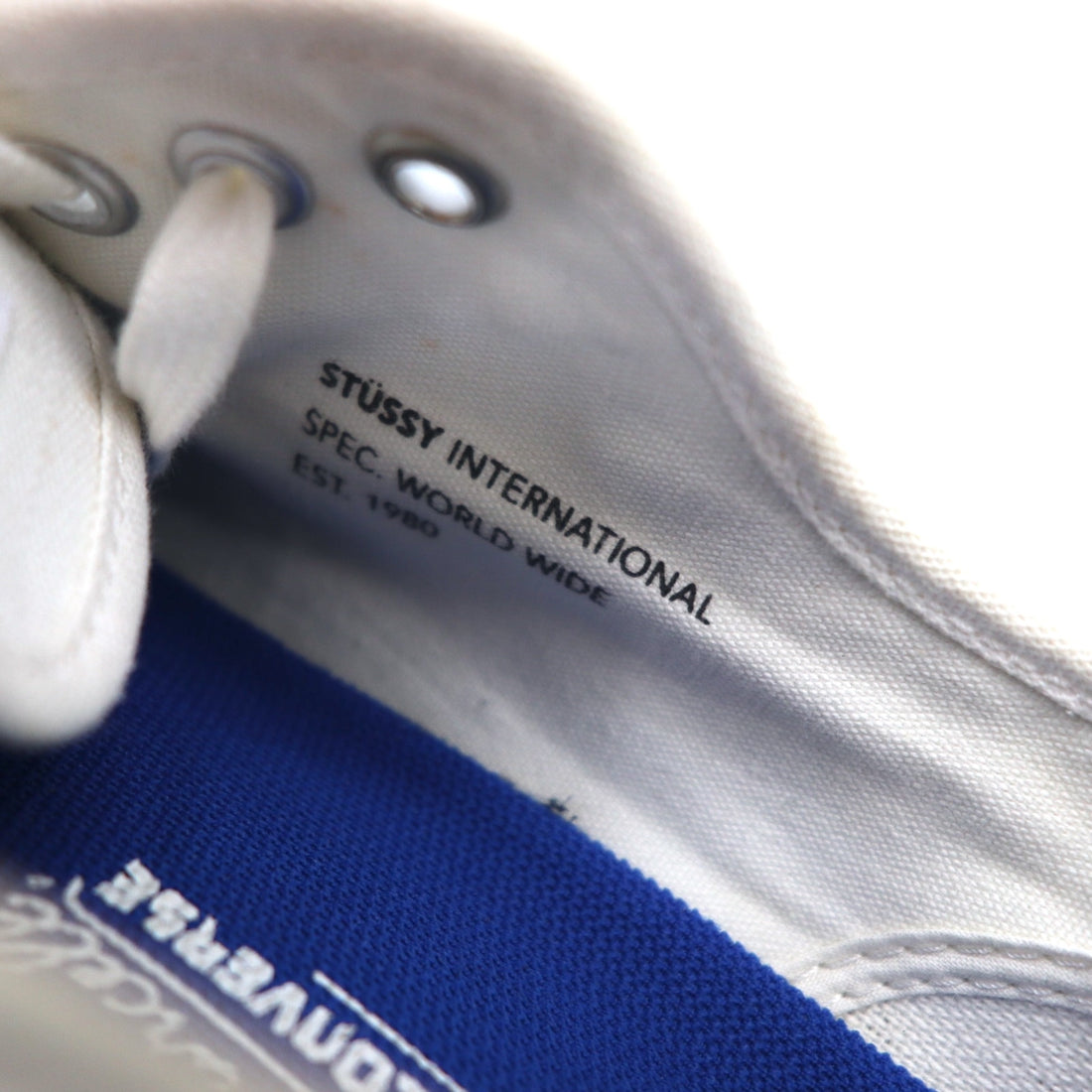 STUSSY × CONVERSE JACK PURCELL Sneakers 29cm White Canvas 1CK447
