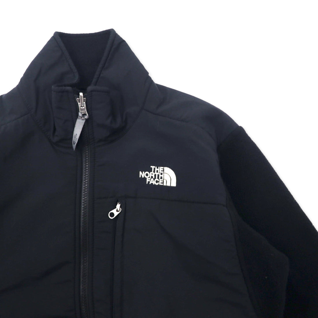 THE NORTH FACE Denali Jacket POLARTEC Fleece S Black Polyester Logo Embroidery