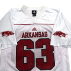 adidas Game Shirt L White Mesh NFL ARKANSAS Polyester Numbering