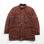 Belstaff Roadmaster Oiled Motorcycle Jacket, XL, Brown, Check Lining, Belt Included