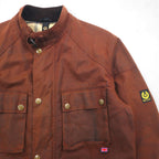 Belstaff Roadmaster Oiled Motorcycle Jacket, XL, Brown, Check Lining, Belt Included
