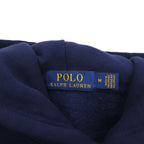 Polo Ralph Lauren Tiger Flock Print Hoodie, Medium, Navy, Front V, Kangaroo Pocket