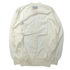 Crocodile 80s Acrylic Knit Cardigan M White Cotton One Point Logo Made in Japan Unused