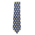 GUCCI Made in Italy Tie Navy Silk All-over Pattern Horsebit