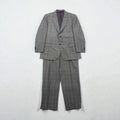 Brooks Brothers 2B Suit, Size L, Glen Check Wool, 2-Pleated, Wide Fit, Center Press