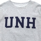 Champion College Print Sweatshirt L Grey Cotton UNH