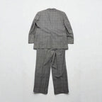 Brooks Brothers 2B Suit, Size L, Glen Check Wool, 2-Pleated, Wide Fit, Center Press