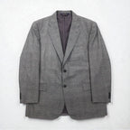 Brooks Brothers 2B Suit, Size L, Glen Check Wool, 2-Pleated, Wide Fit, Center Press