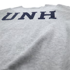 Champion College Print Sweatshirt L Grey Cotton UNH