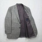 Brooks Brothers 2B Suit, Size L, Glen Check Wool, 2-Pleated, Wide Fit, Center Press