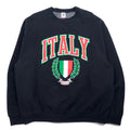 日本然リトテ-古着オンライン-FRUIT OF THE LOOM 90年代 USA製 プリント スウェット XL ブラック コットン SUPER COTTON-FRUIT OF THE LOOM 90's USA Made Print Sweatshirt XL Black Cotton SUPER COTTON