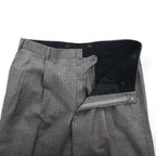 Brooks Brothers 2B Suit, Size L, Glen Check Wool, 2-Pleated, Wide Fit, Center Press