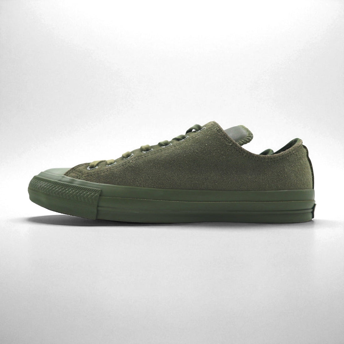 CONVERSE × ENGINEERED GARMENTS × BEAMS＋ オールスター ALL STAR 100 OX スニーカー 27cm カーキ スエード レザー キャンバス 1CL016 未使用品