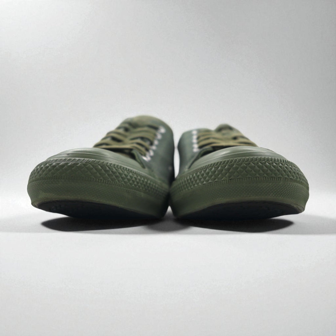 CONVERSE x ENGINEERED GARMENTS x BEAMS+ ALL STAR 100 OX Sneakers, Size 27cm, Khaki, Suede, Leather, Canvas, 1CL016, Unused