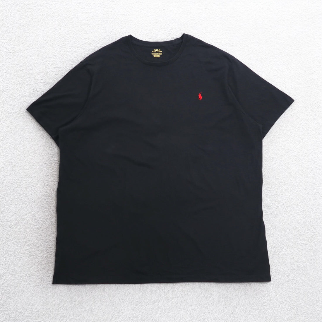 POLO RALPH LAUREN Small Pony Embroidered T-Shirt 3XL Big Size Black Cotton