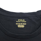 POLO RALPH LAUREN Small Pony Embroidered T-Shirt 3XL Big Size Black Cotton