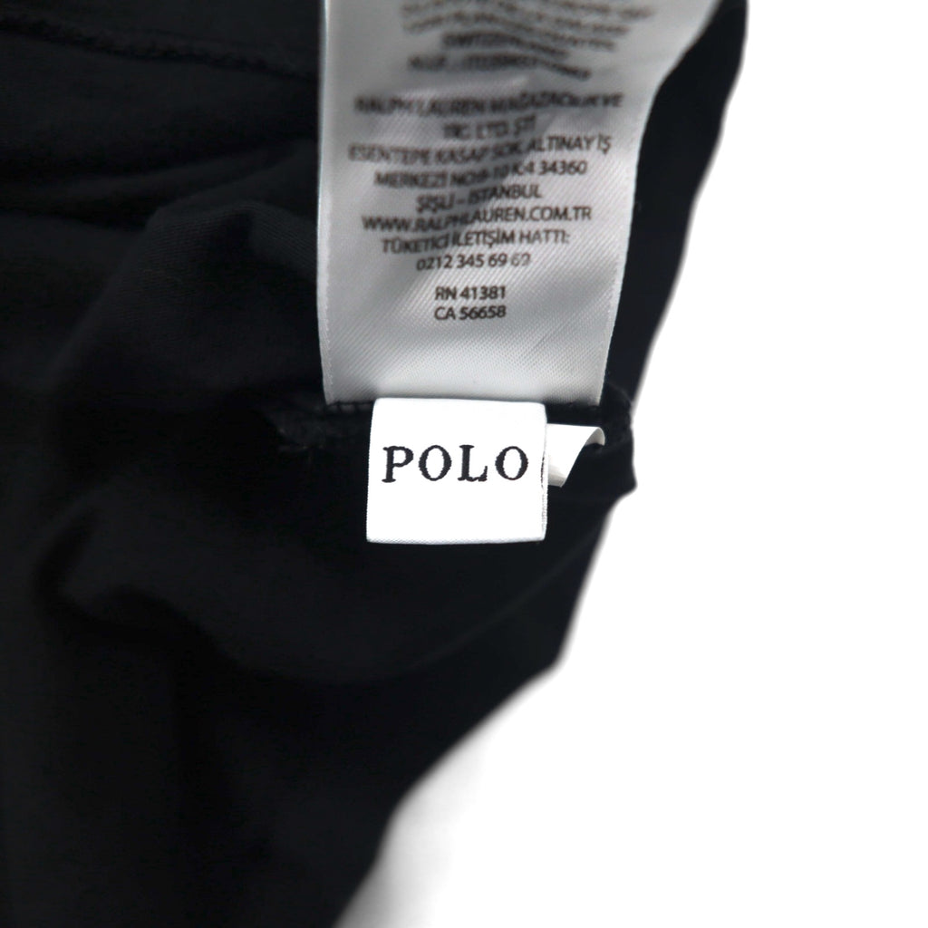 POLO RALPH LAUREN Small Pony Embroidered T-Shirt 3XL Big Size Black Cotton