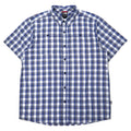 日本然リトテ-古着オンライン-THE NORTH FACE 半袖 シャツ XL ブルー チェック コットン US規格-THE NORTH FACE Short Sleeve Shirt XL Blue Checked Cotton US Standard