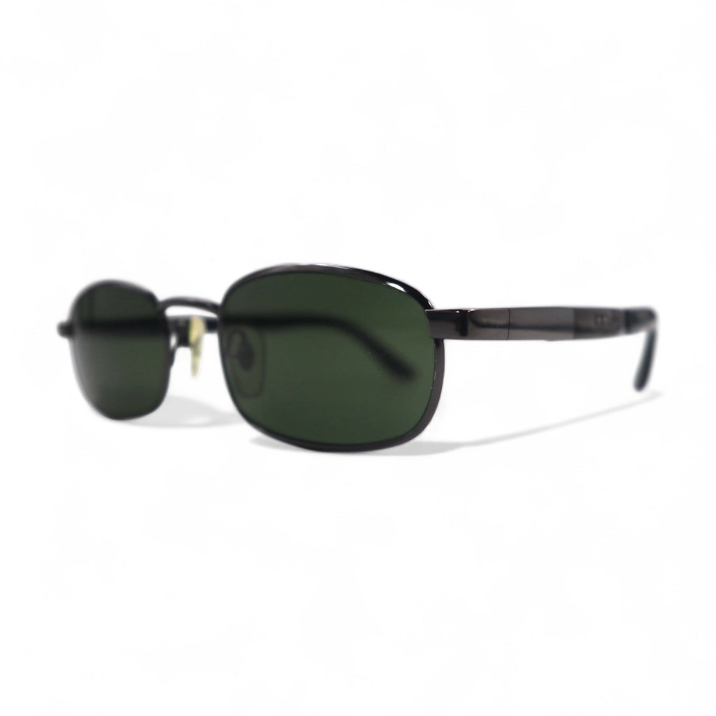 PRADA Oval Minimal Frame Sunglasses Black Metal Mode P302 Made in Italy
